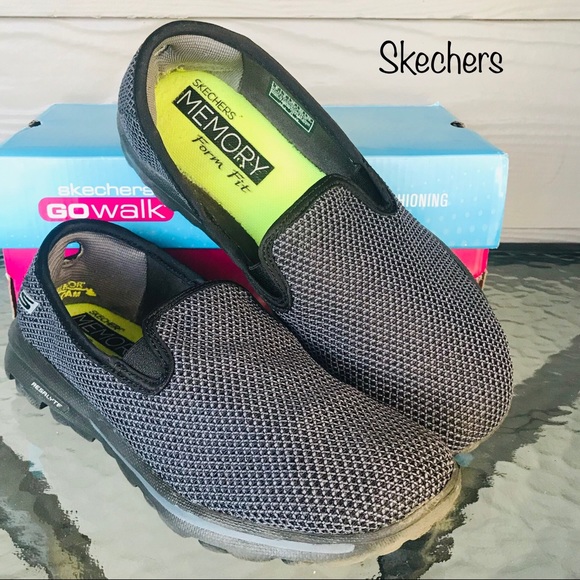 gray skechers go walk